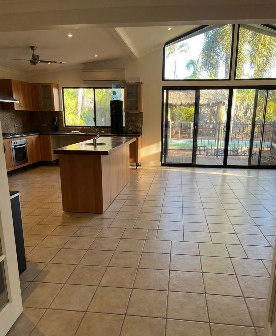 Before: old tile flooring